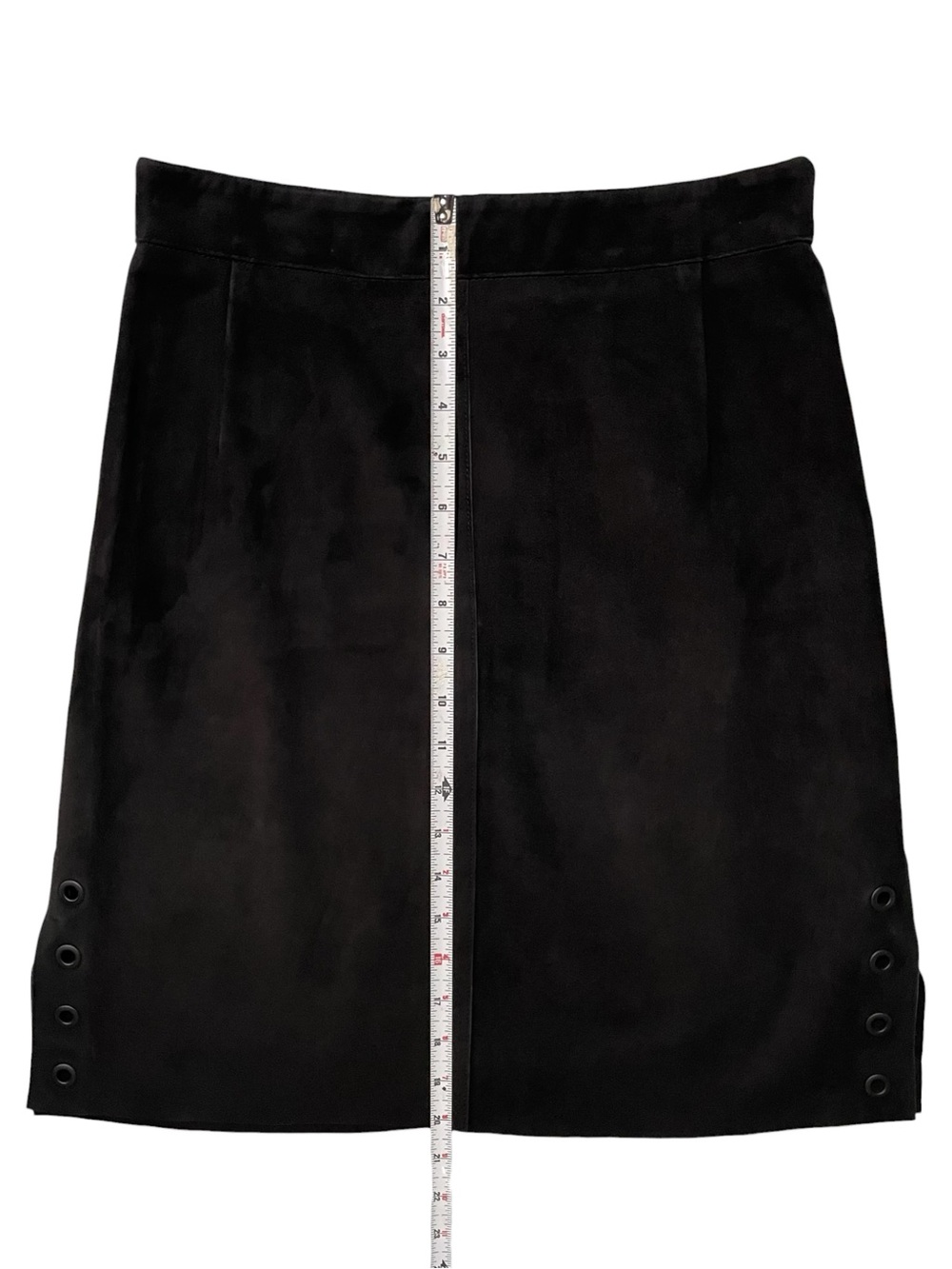AKRIS PUNTO Black Lamb Suede Pencil Skirt US 4 Small - Picture 10 of 11